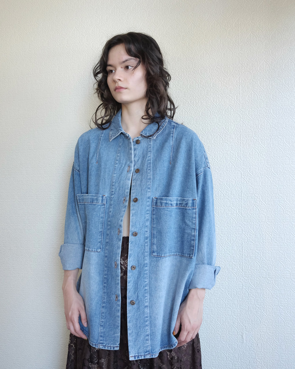 Region Shirt, Mid Blue Denim