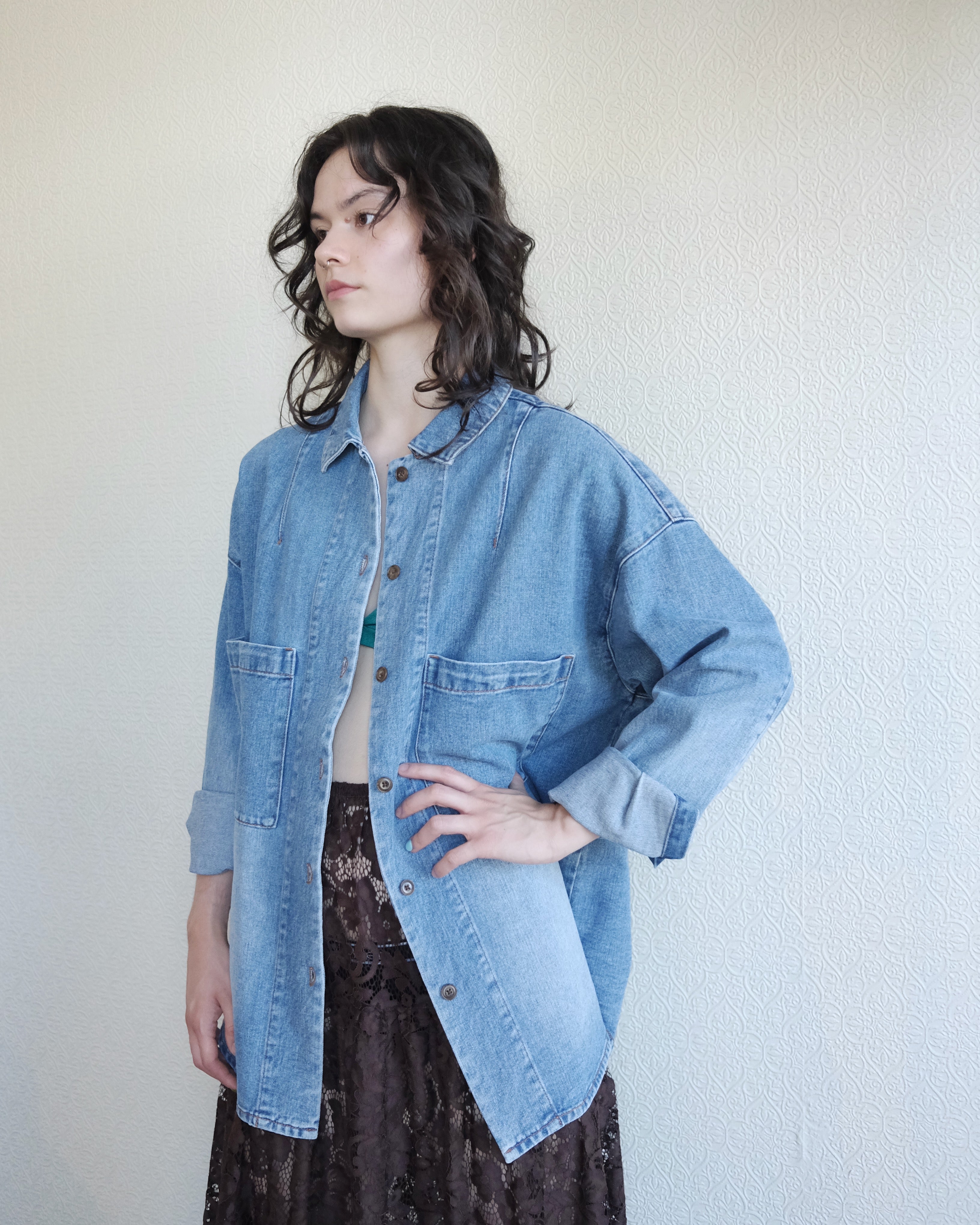 Region Shirt, Mid Blue Denim
