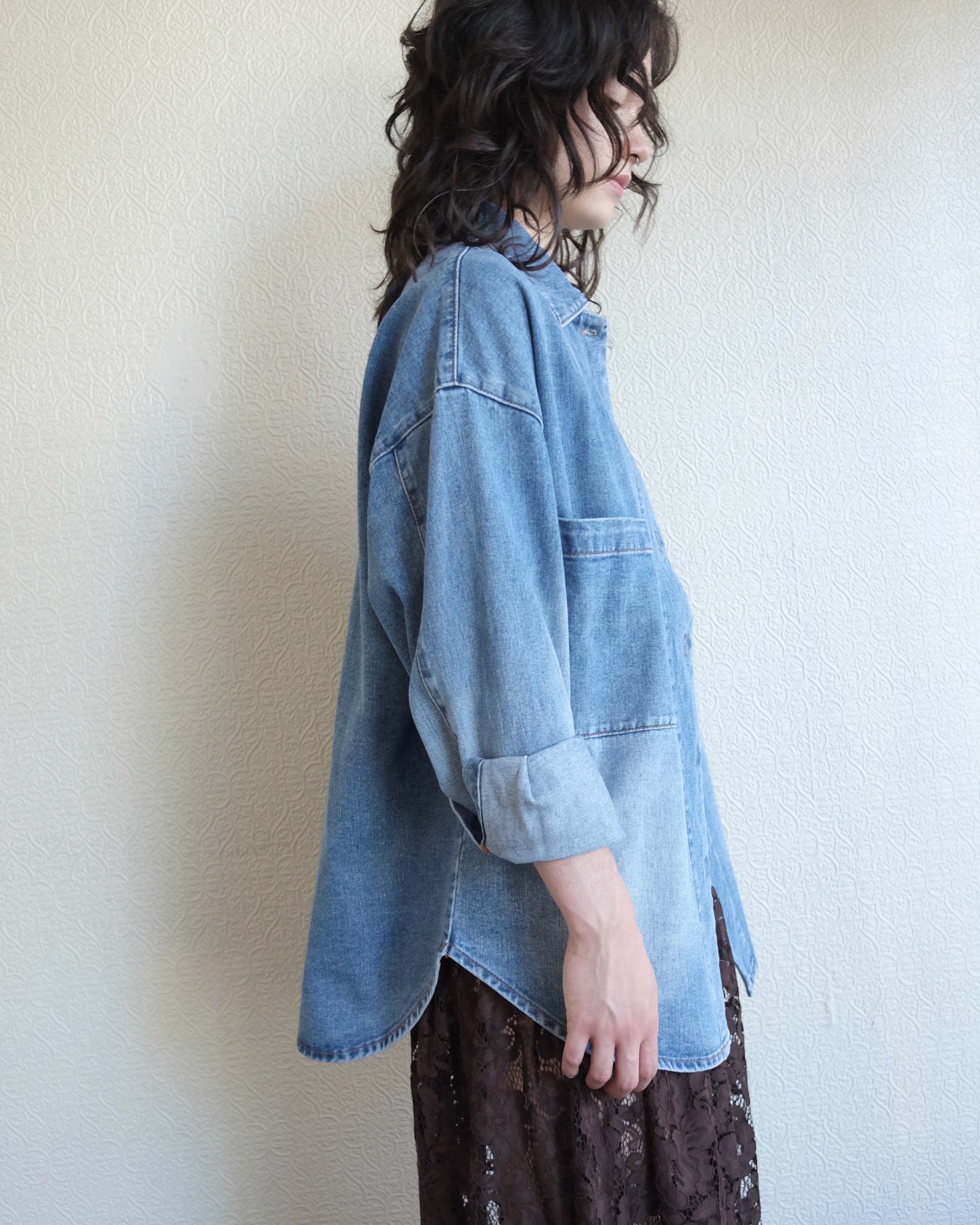 Region Shirt, Mid Blue Denim