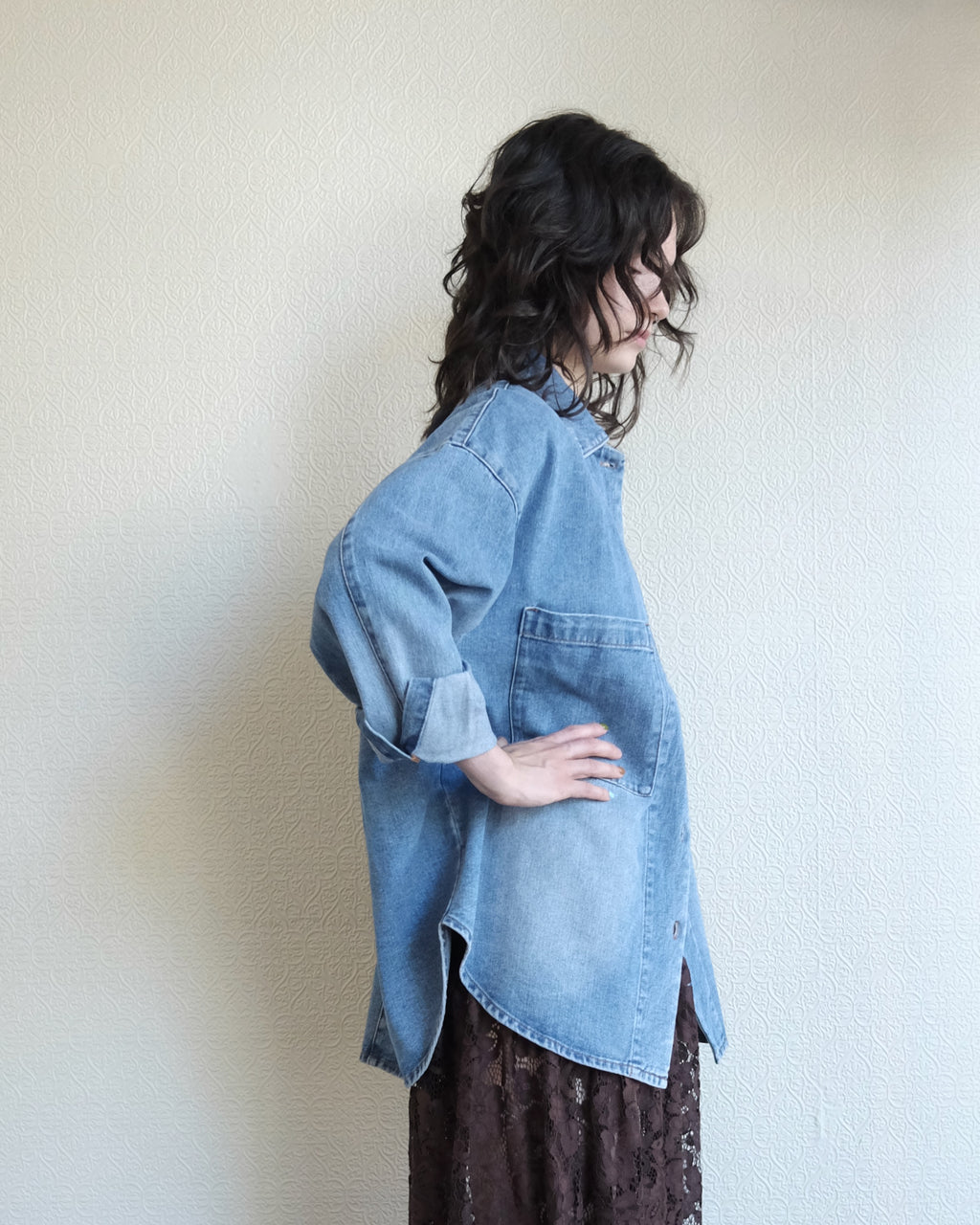 Region Shirt, Mid Blue Denim