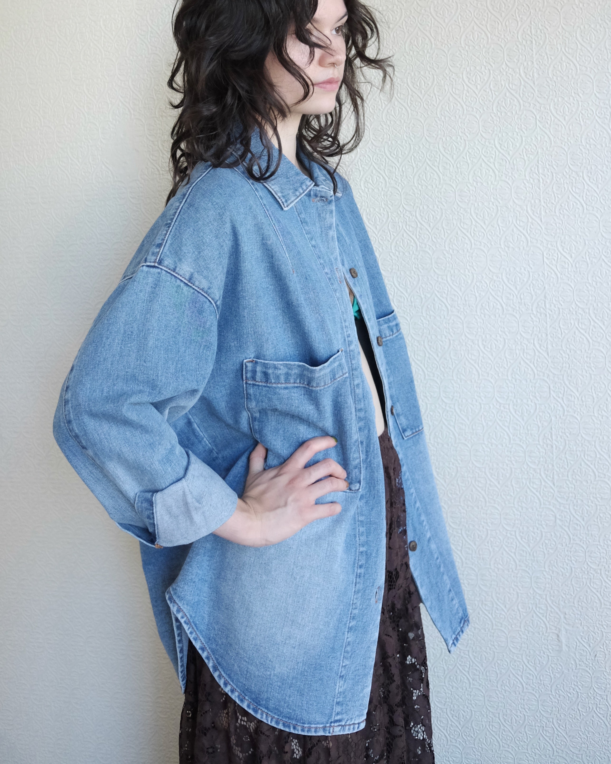 Region Shirt, Mid Blue Denim