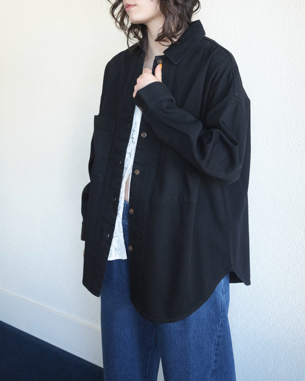 Region Shirt, Black Denim