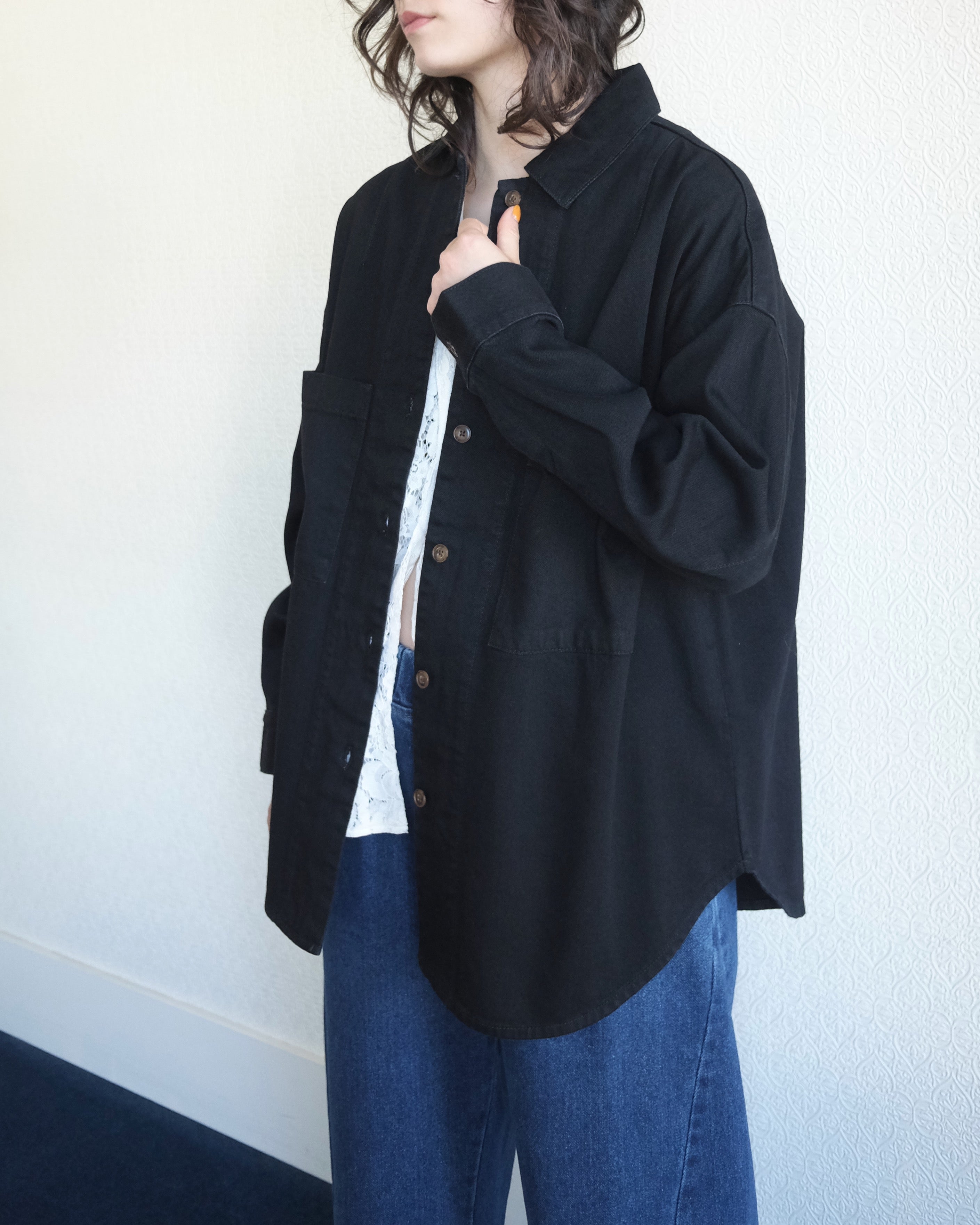 Region Shirt, Black Denim