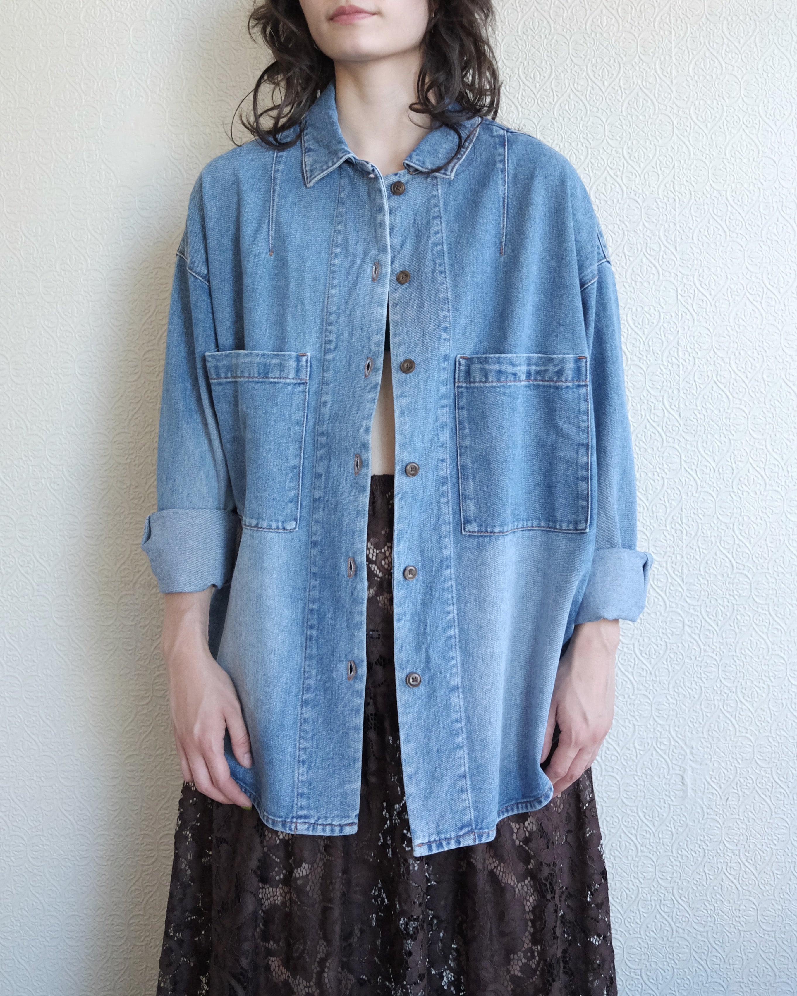 Region Shirt, Mid Blue Denim
