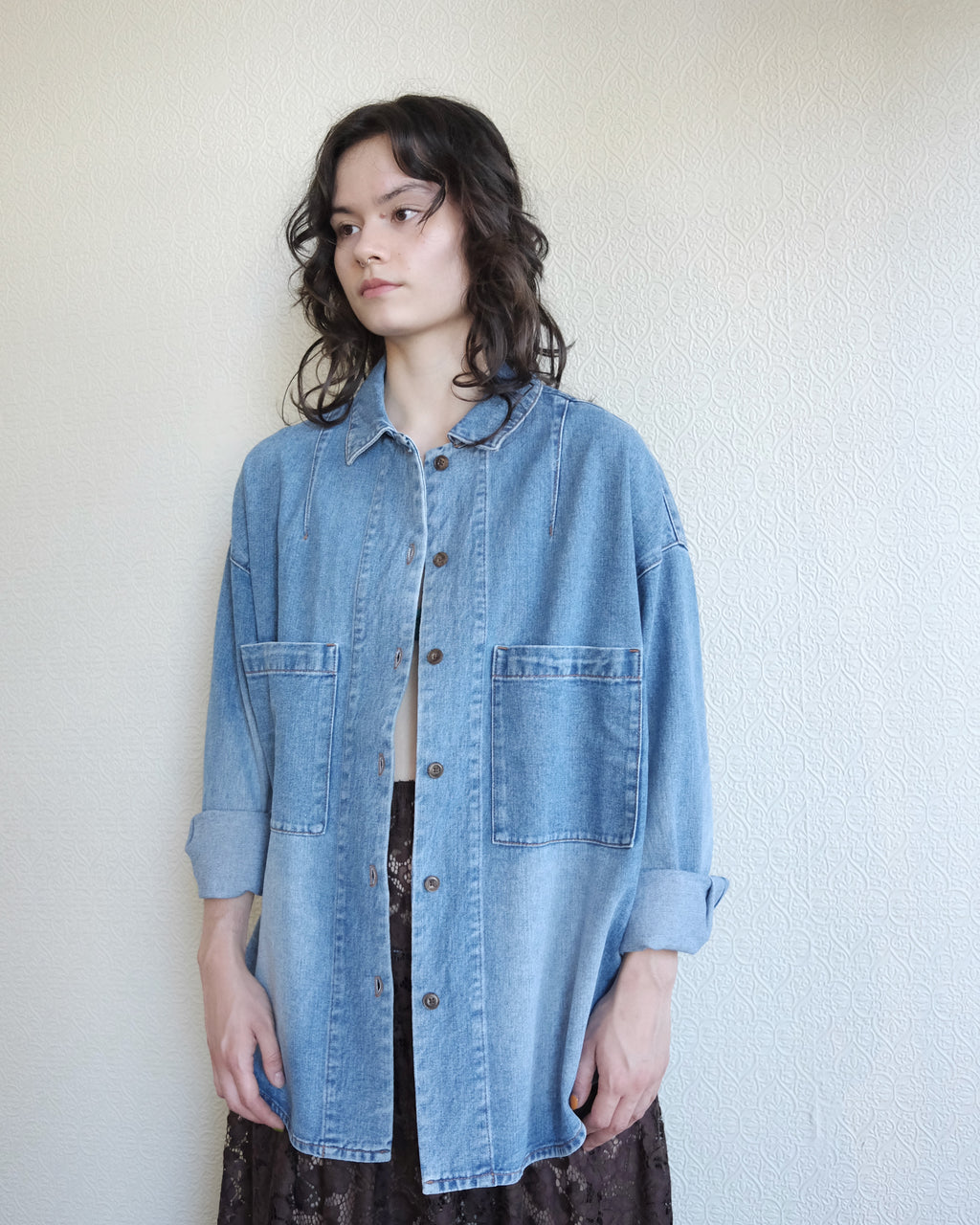 Region Shirt, Mid Blue Denim