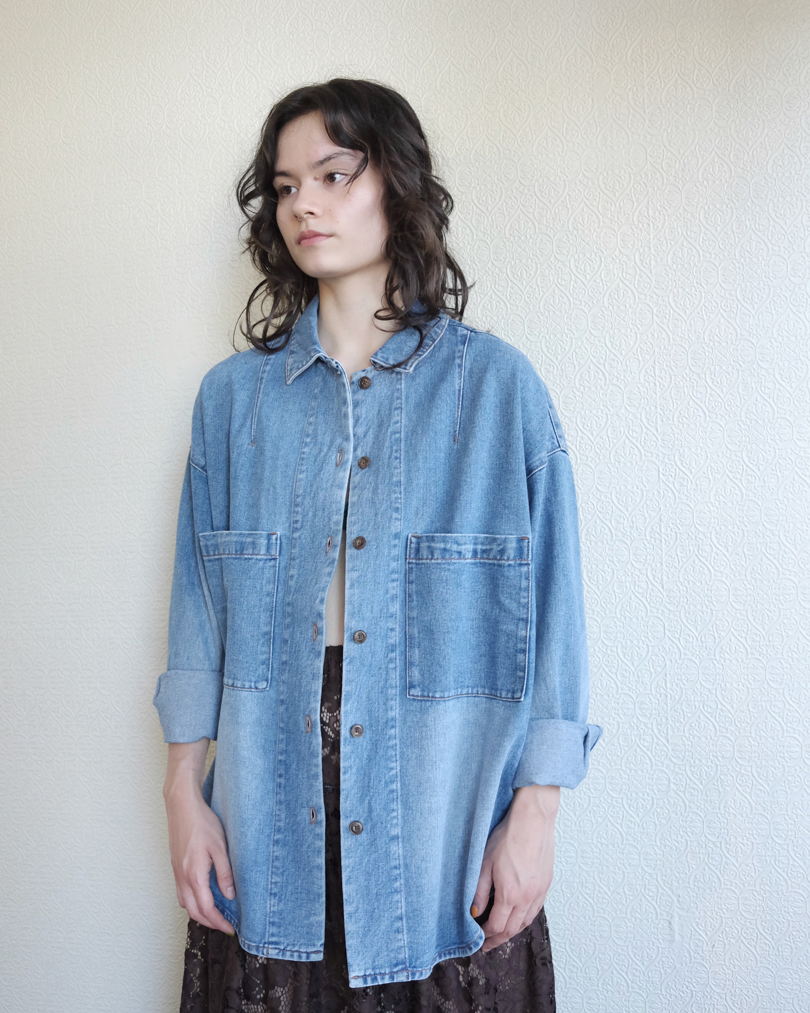 Region Shirt, Mid Blue Denim