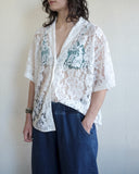 Romeo Top, White Lace