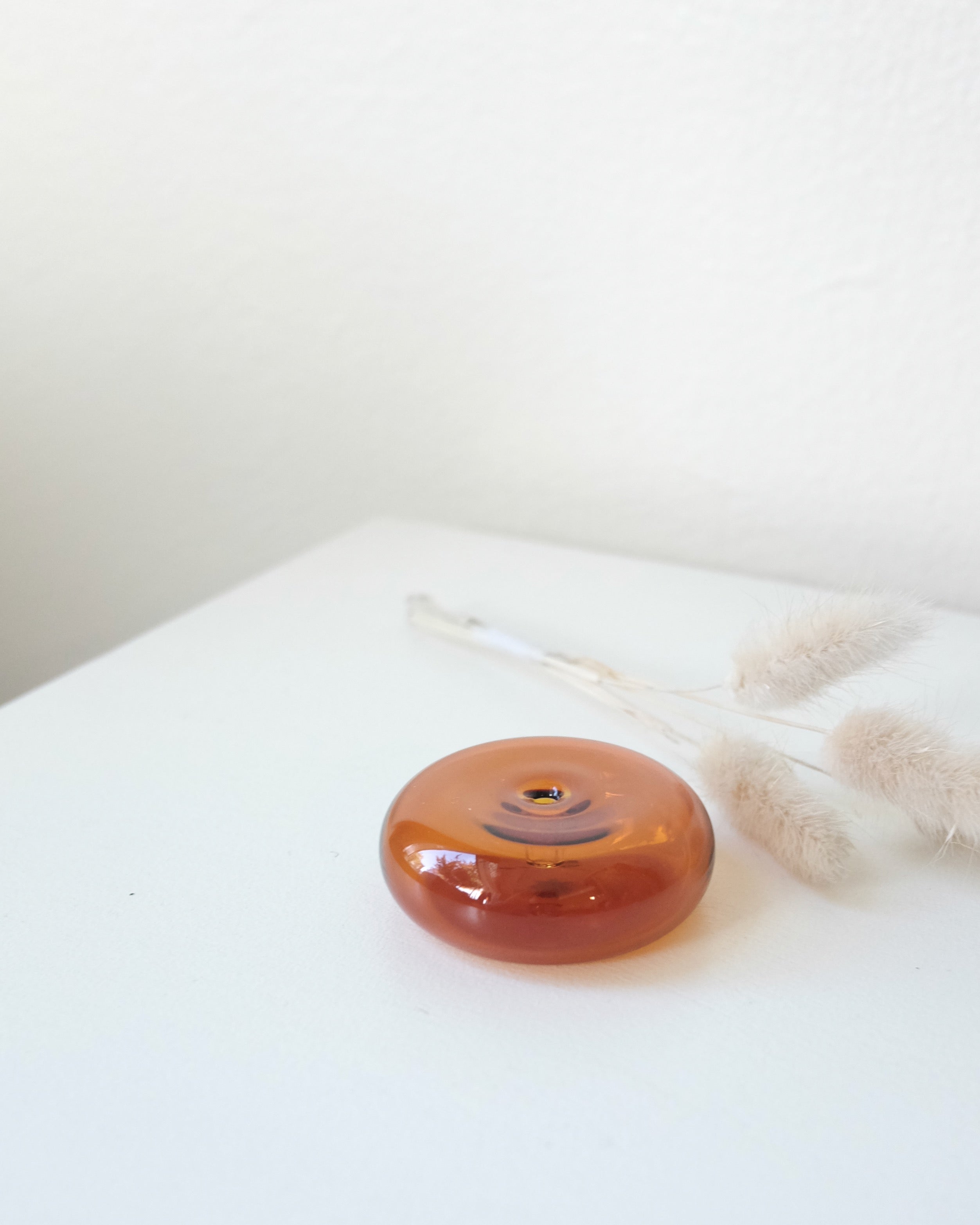 Pebble Incense Holder, Amber