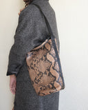 Balestriere Tote, Latte Snake Print