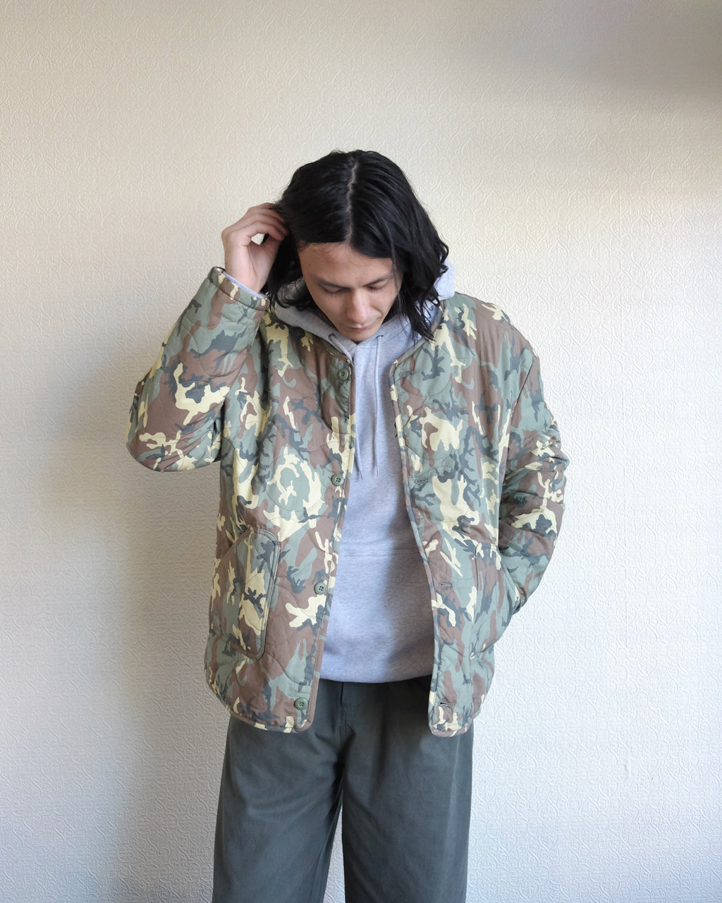 Quilted Liner Jacket, Woodland Camo DPM