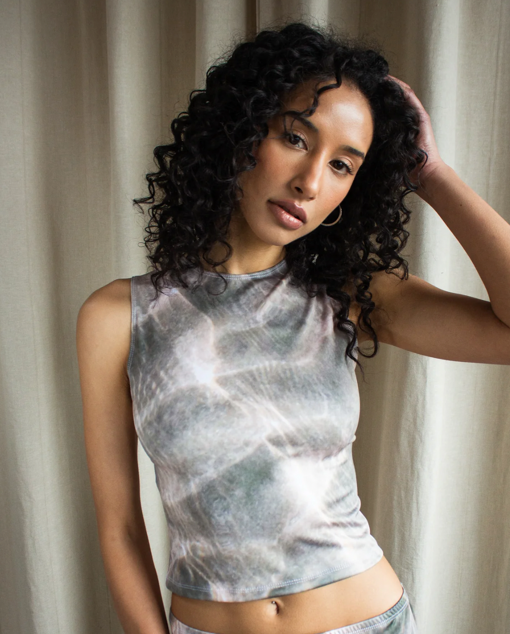 Waves High Neck Tank