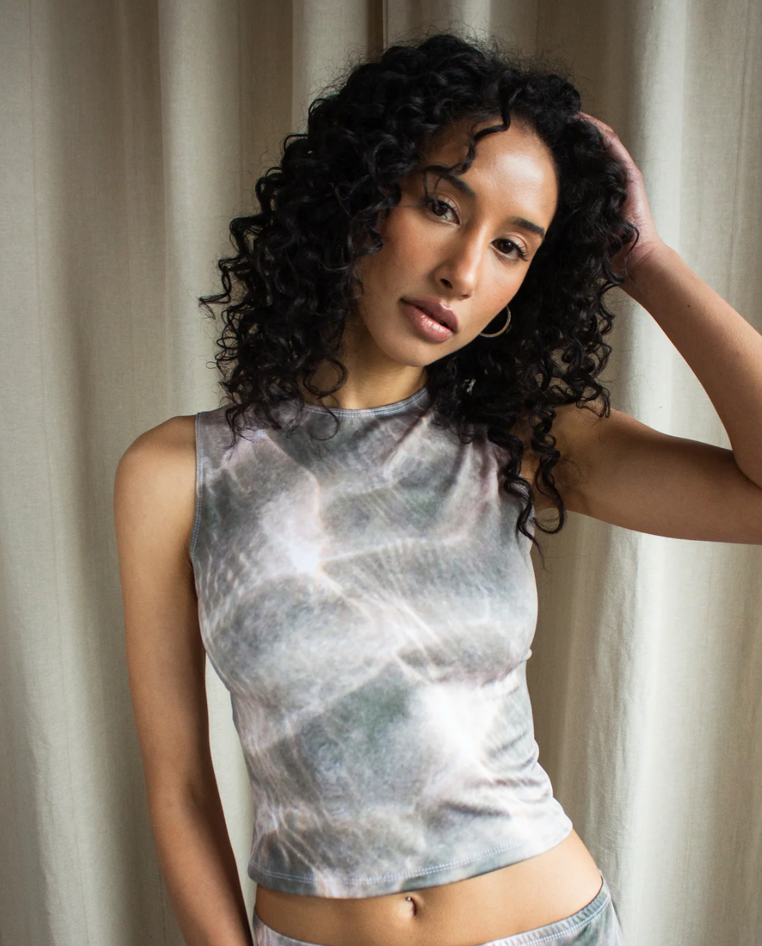 Waves High Neck Tank