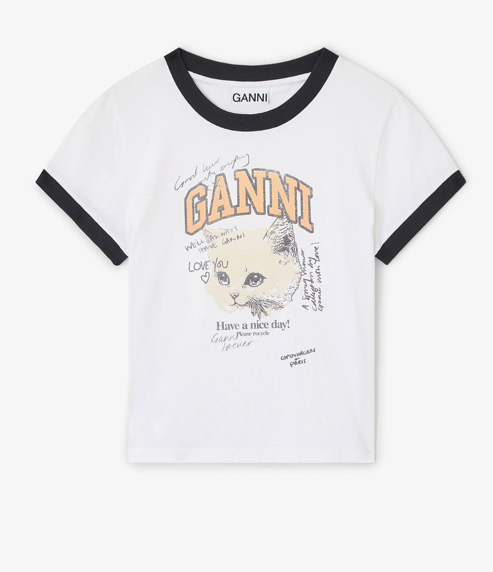 Cropped Kitty Tee, Short Sleeve