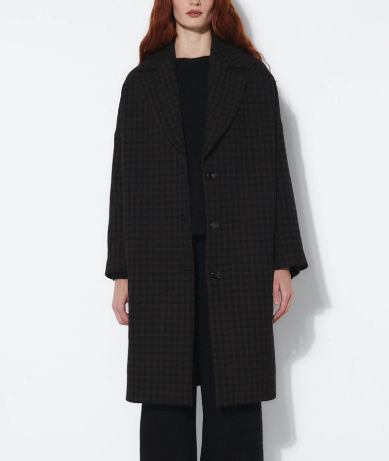 Hyat Coat, Brown Check