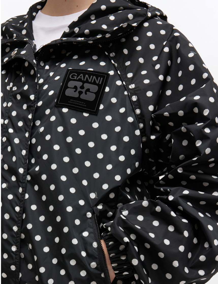 Flyweight Nylon Jacket, Polka Dot