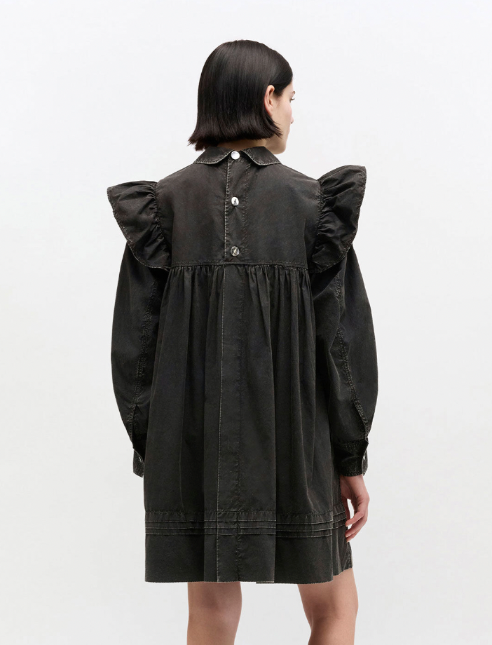 Black Washed Shirt Dress
