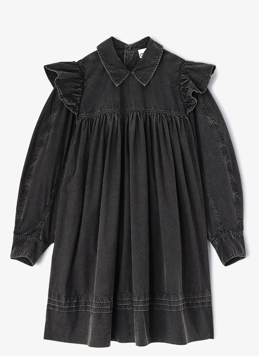 Black Washed Shirt Dress