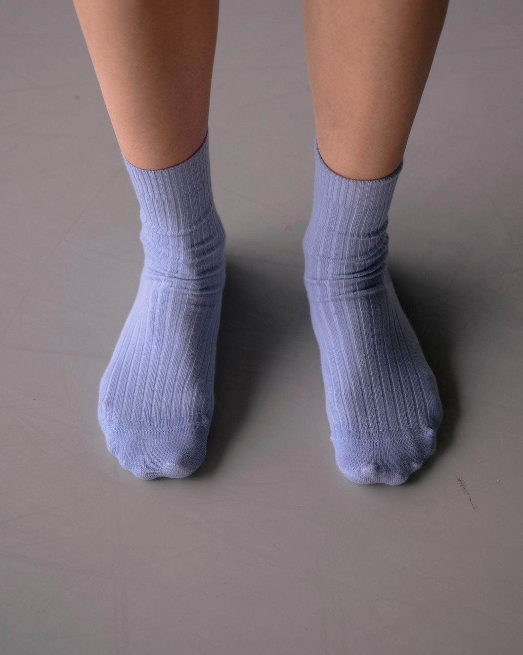 Rib Ankle Socks, Korai Blue