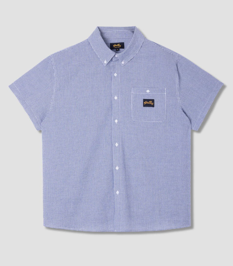 Gingham Button Up, Blue Gingham