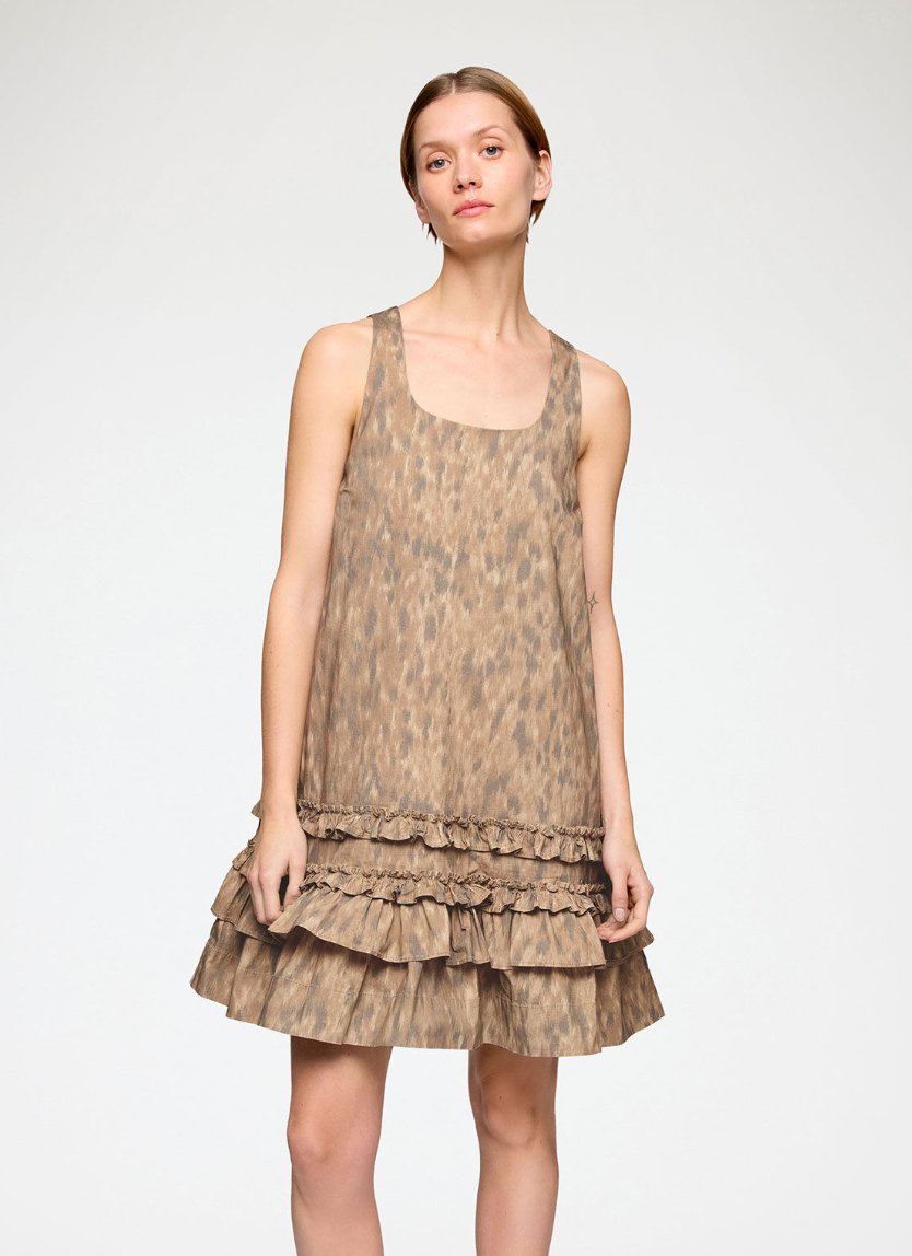 Ruffle Hem Dress, Burro