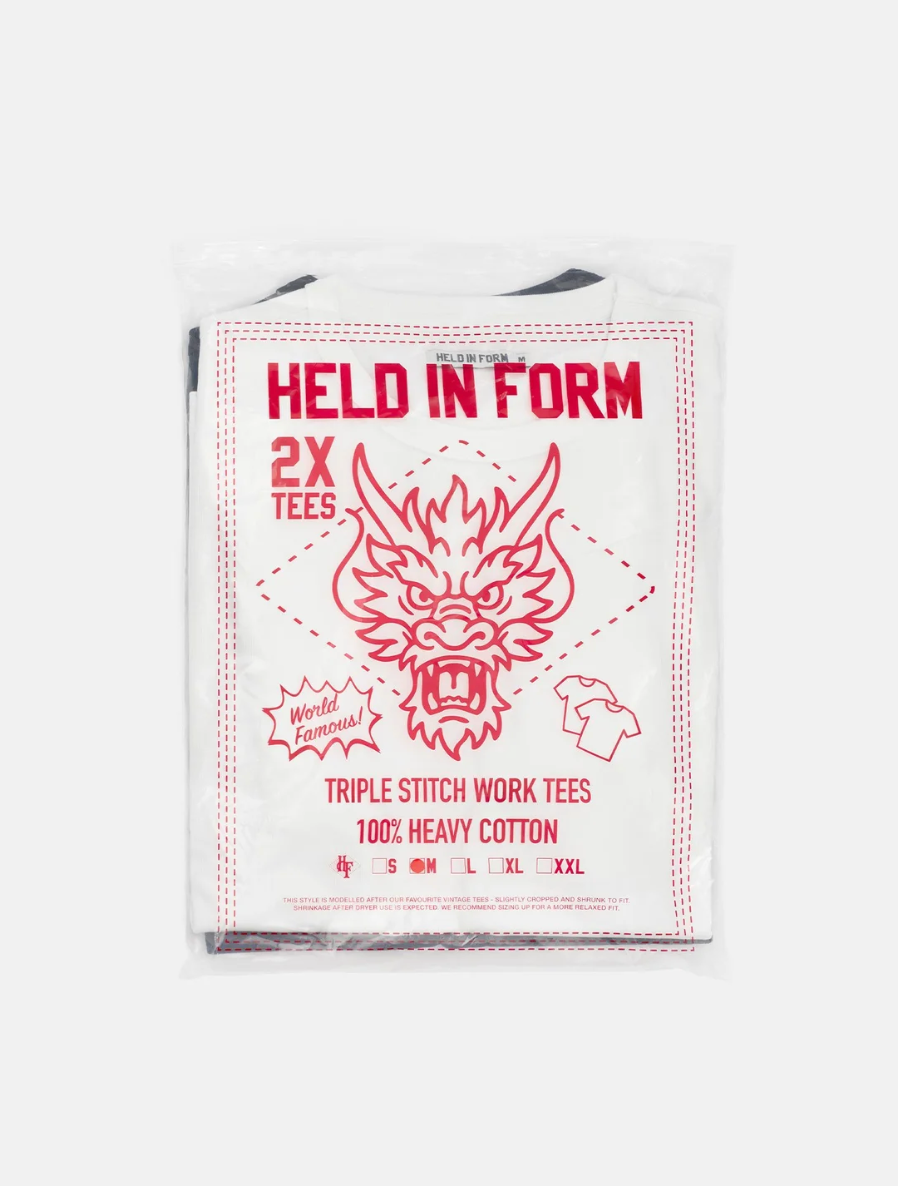 Held in Form, Two Pack Triple Stitch Work Tees