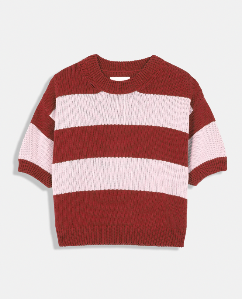 Pattie Sweater, Red Stripes