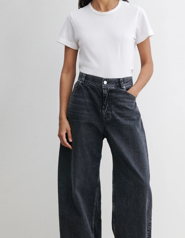 Dottir Pant, Washed Salinas Black Denim