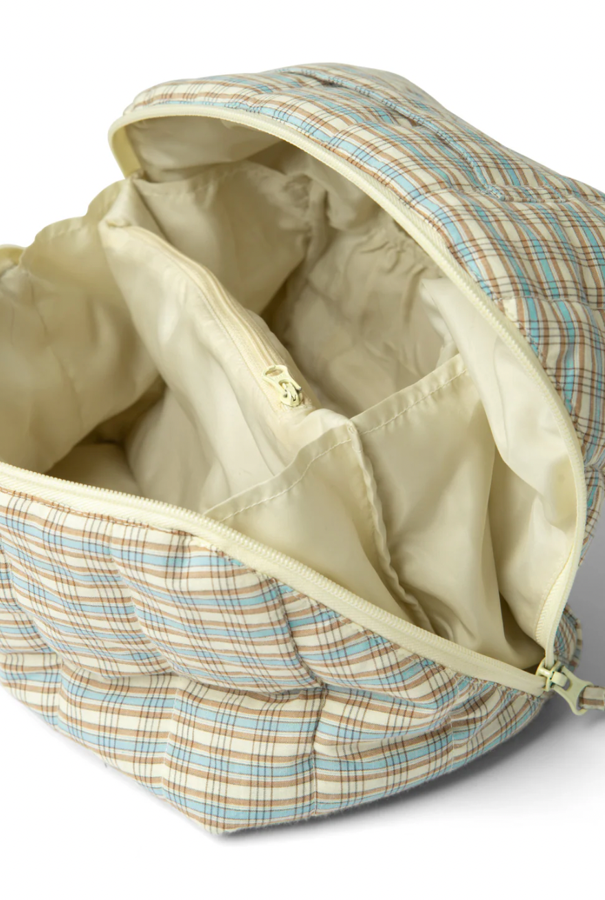 Wash Bag, Ginger Check