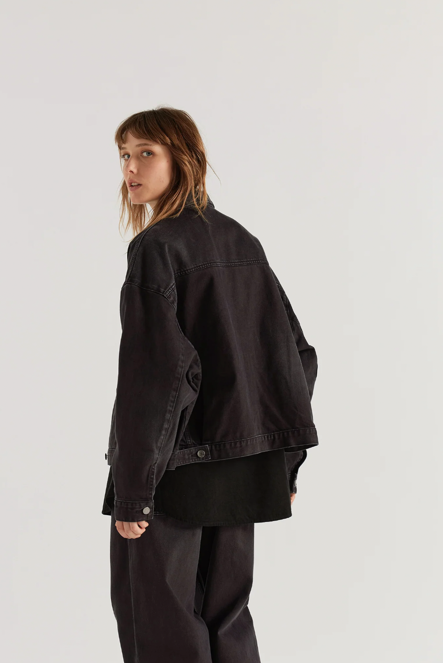 Halt Denim Jacket, Black Fade