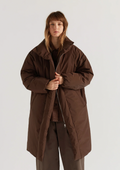Floating Puffa Coat, Dark Chocolate