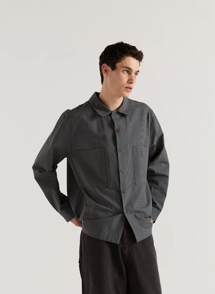 Vesper Shirt, Ink Gingham