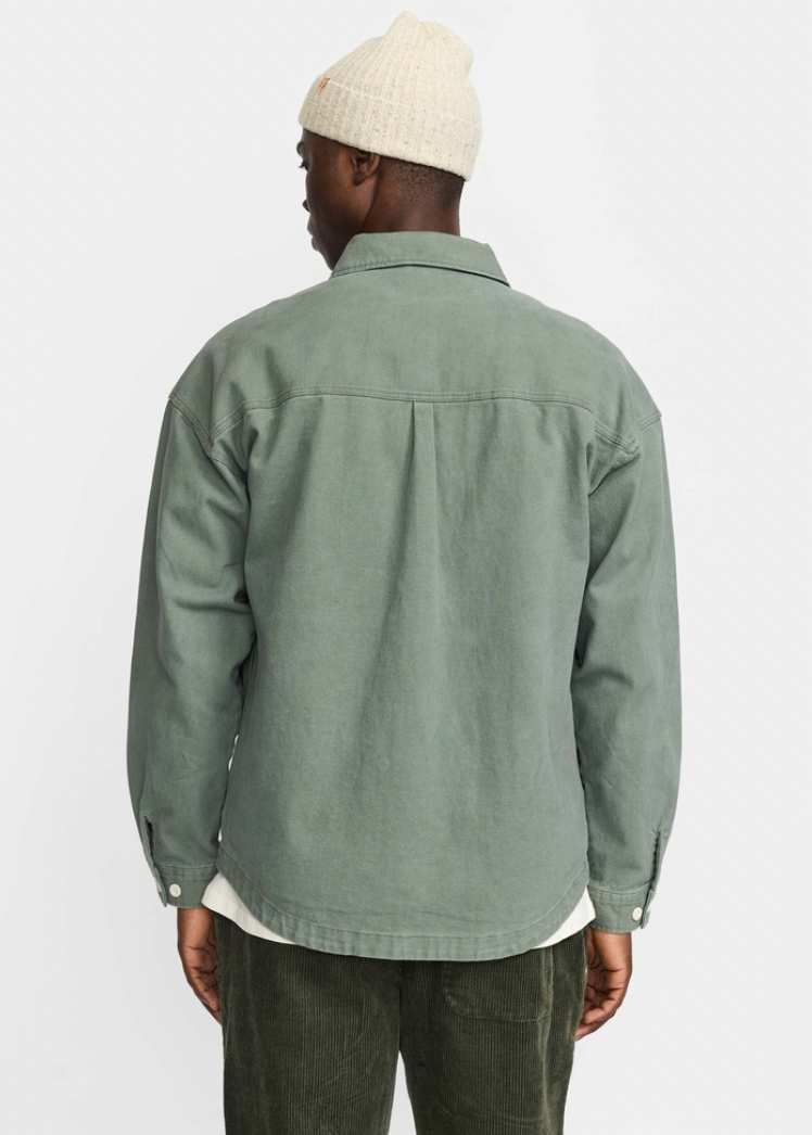 Square Pocket Overshirt, Green