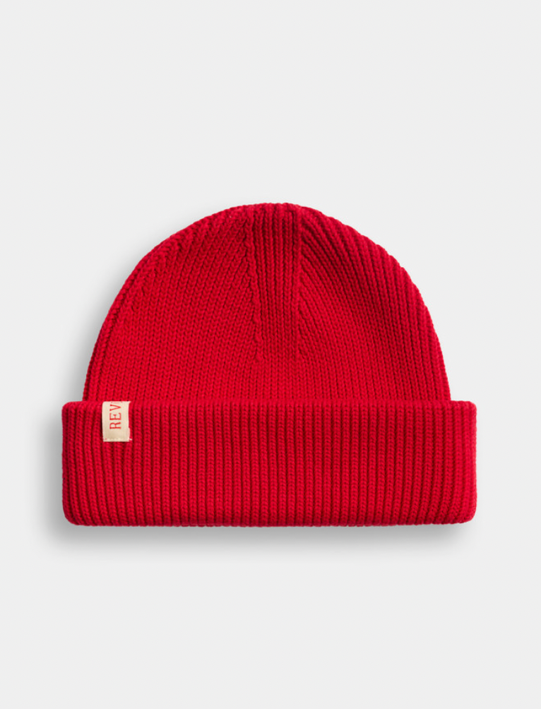 Organic Cotton Fisherman Beanie, Crayon Red