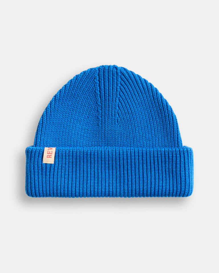 Organic Cotton Fisherman Beanie, Crayon Blue