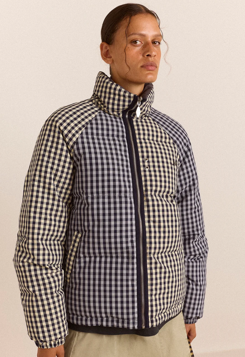 Opal Puffer, Reversible Gingham