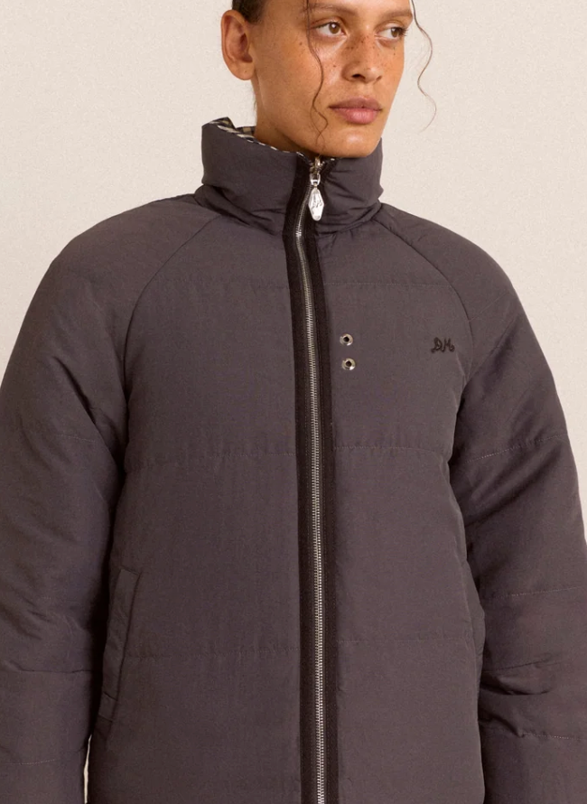 Opal Puffer, Reversible Gingham