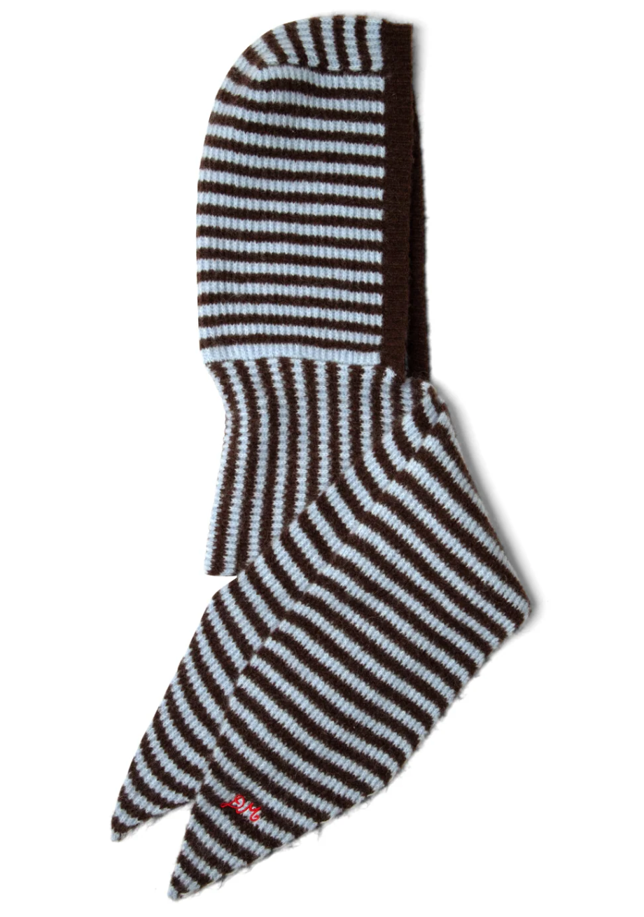 Tie Front Hood, Choco Stripe