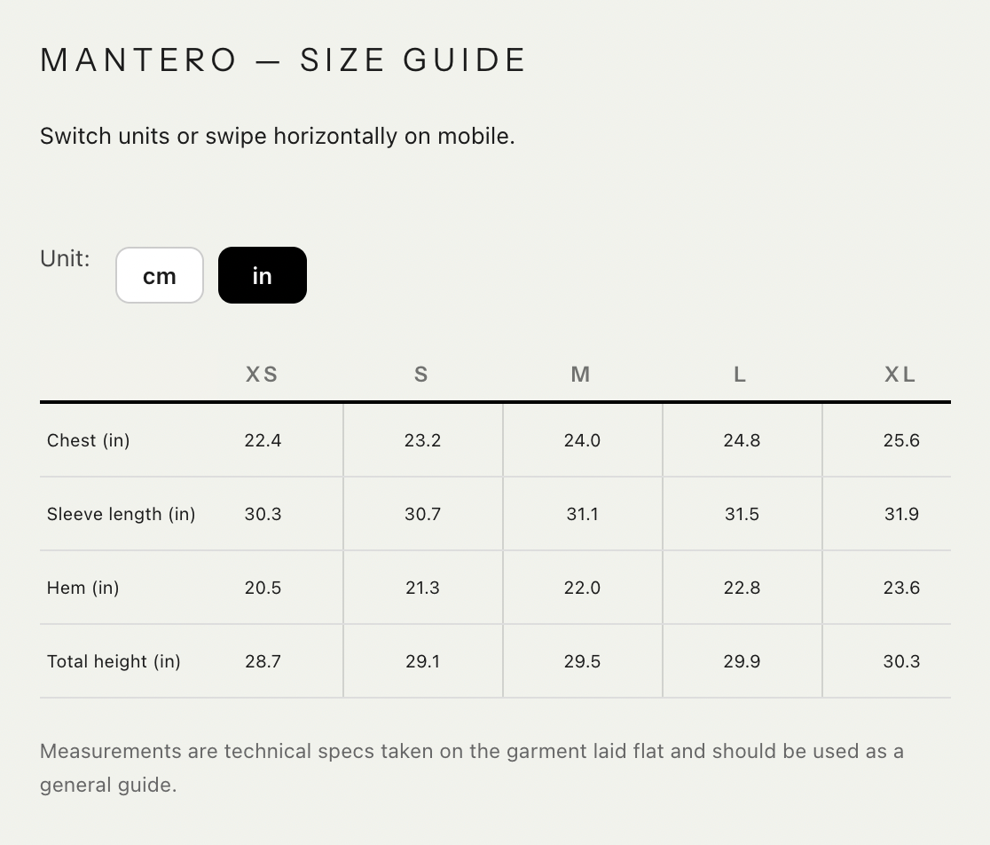 Mantero Jacket, Expedition