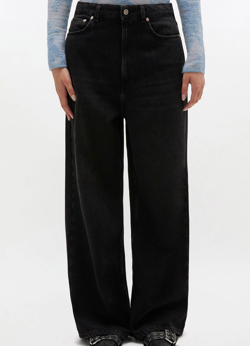 Black Washed Baggy Jeans