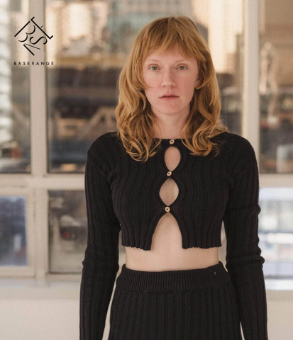 Macau Cardigan, Black Cotton