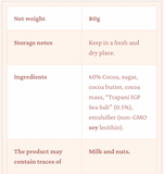 Lavoratti Chocolate Bar, Sea Salt Dark Chocolate