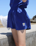 Linen Shorts, Cobalt Blue