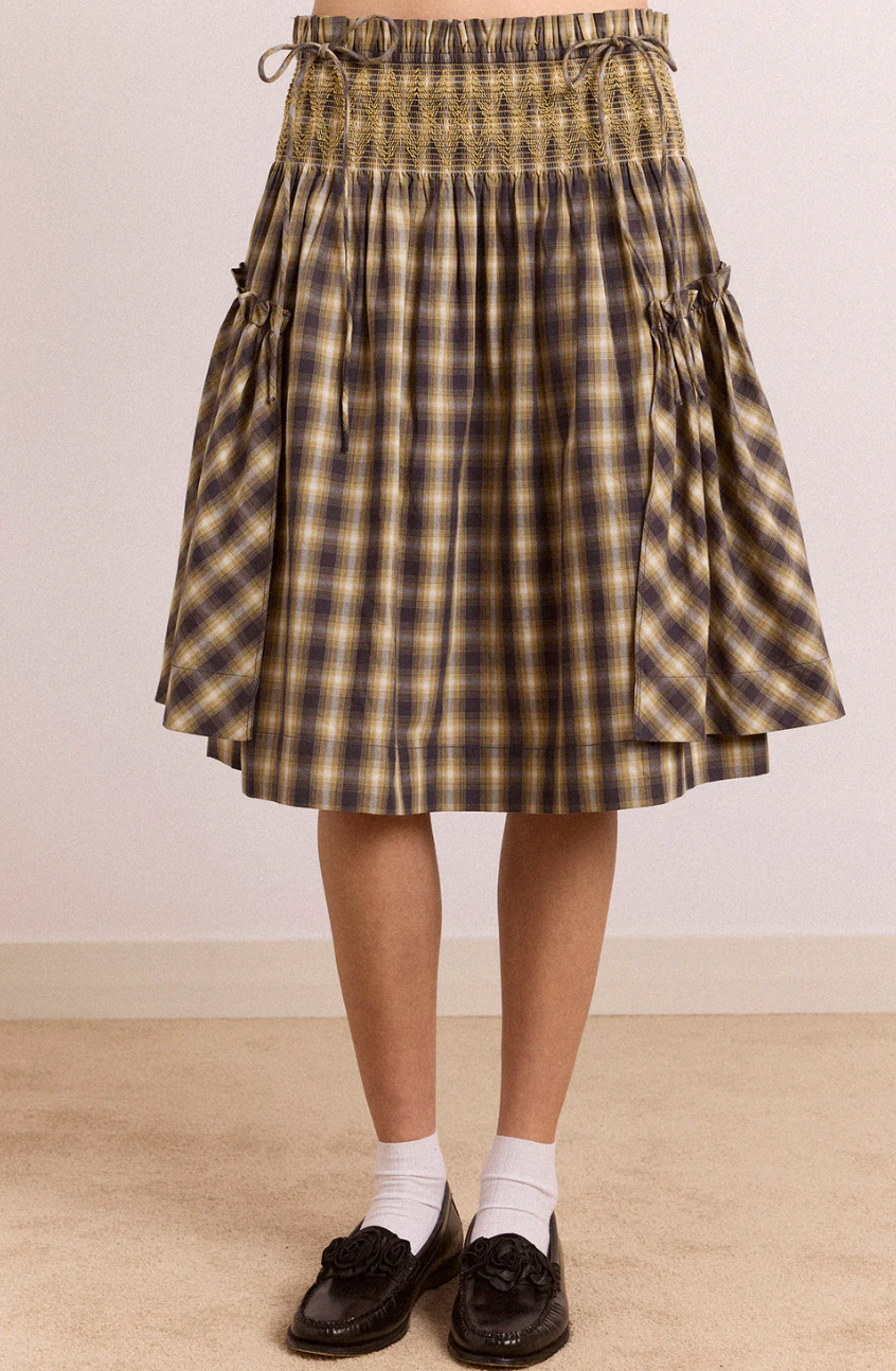 Lilo Mini Dress, Cardamom Check