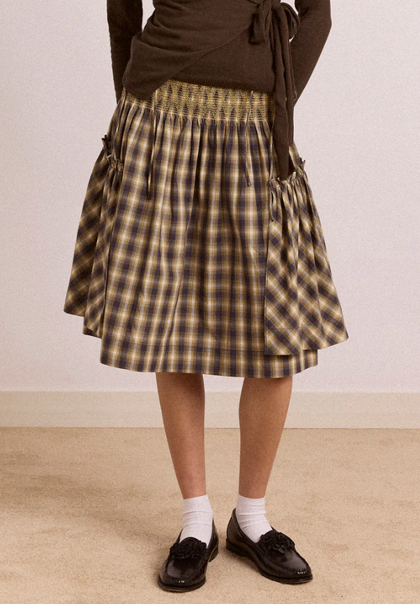 Lilo Mini Dress, Cardamom Check