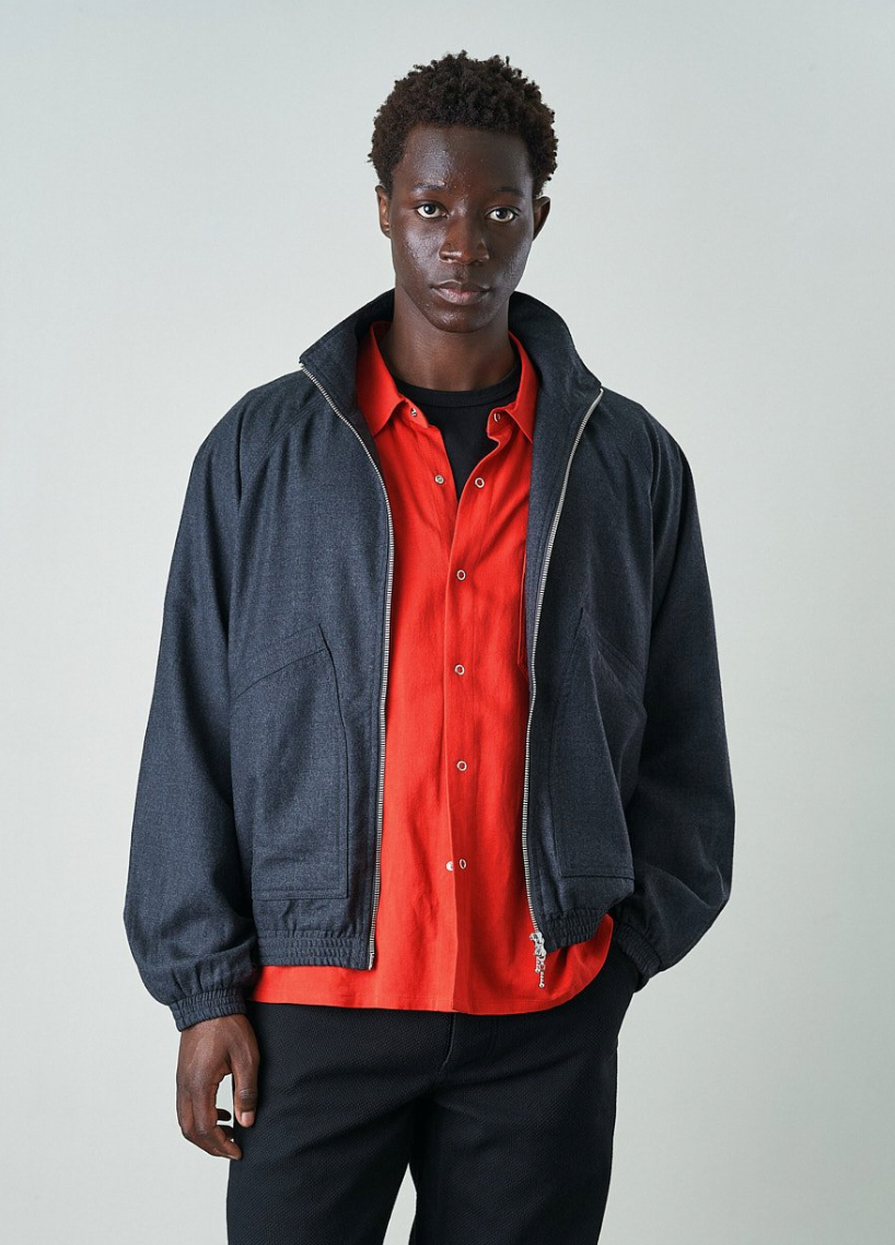 Tenkan Wool Blouson, Charcoal