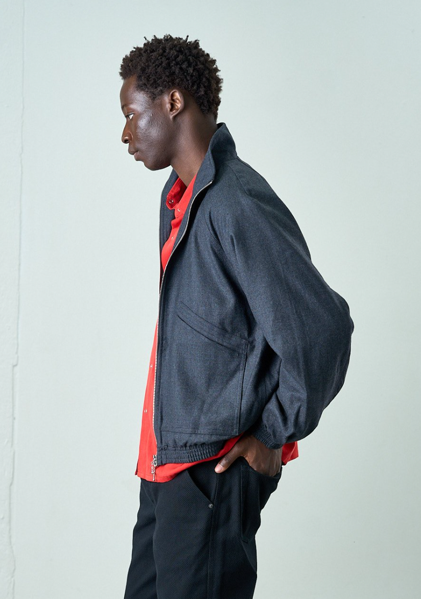 Tenkan Wool Blouson, Charcoal