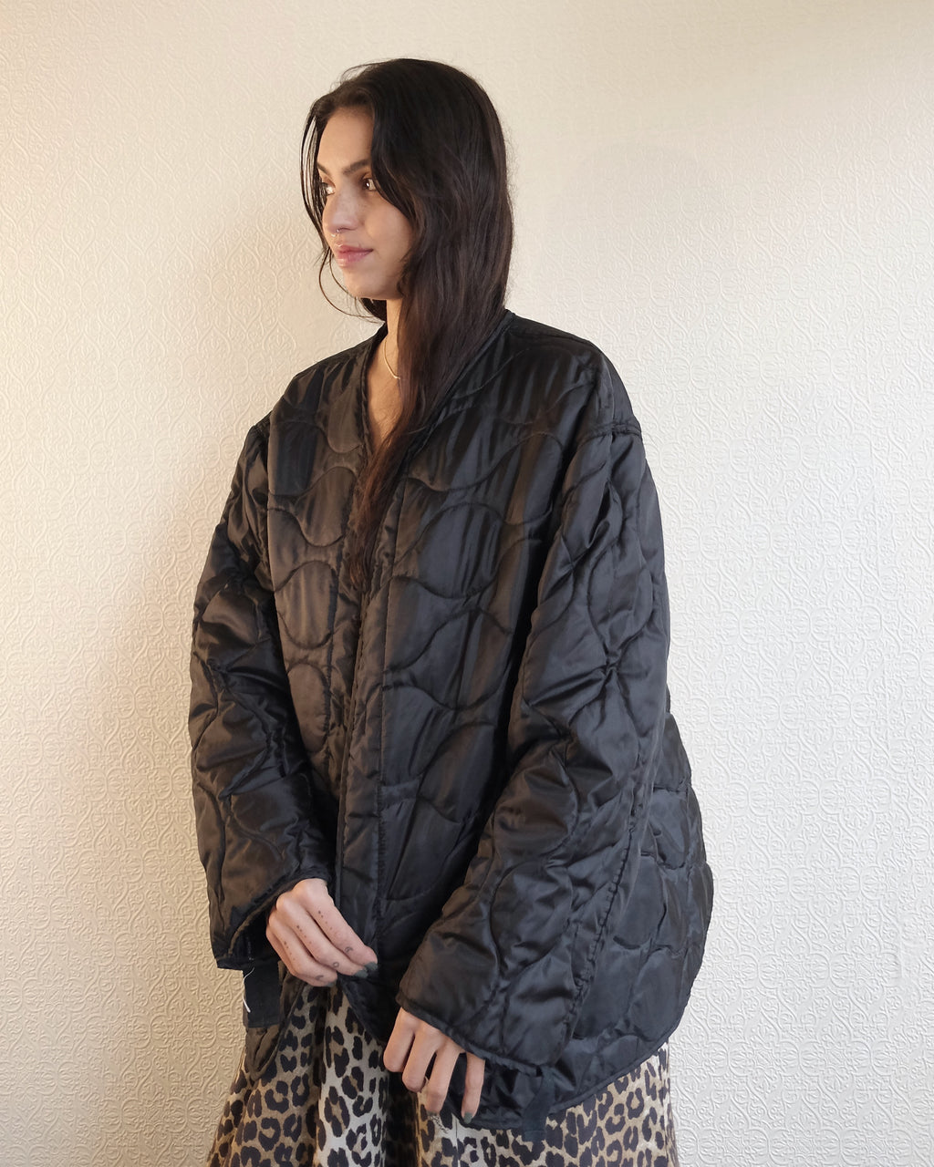 Vintage Military Liner, Black