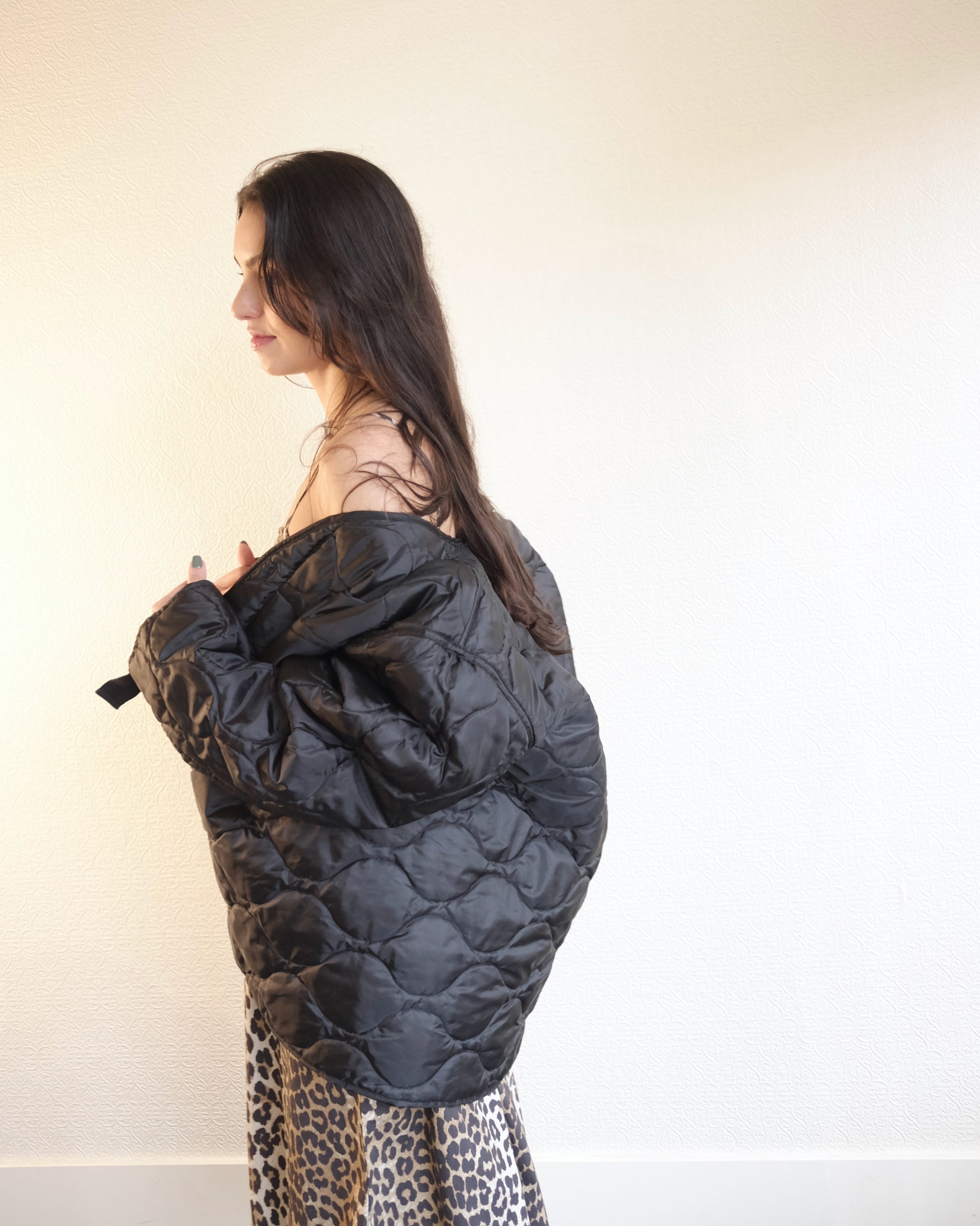 Vintage Military Liner, Black