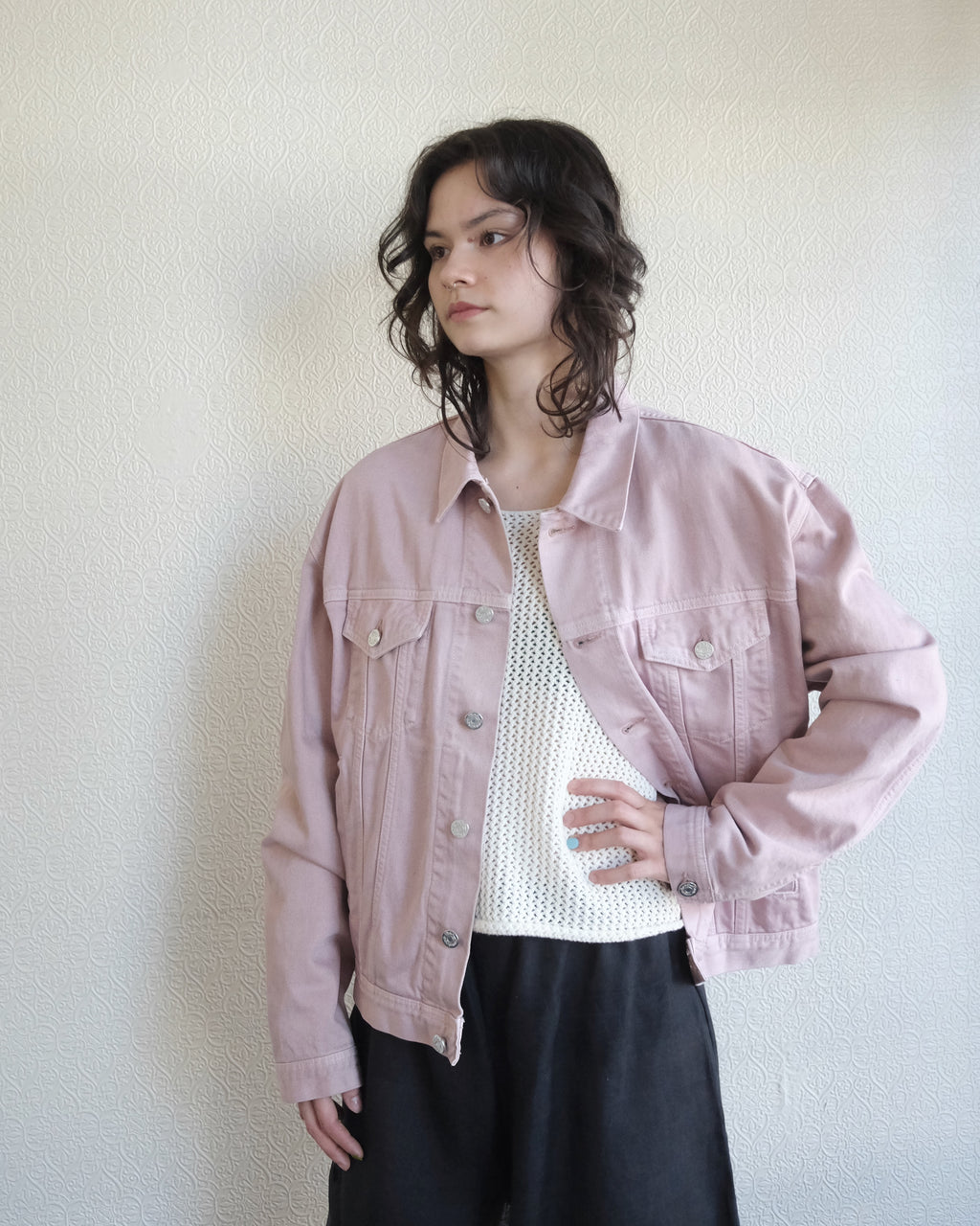 Liverpool Denim Jacket, Rose Smoke