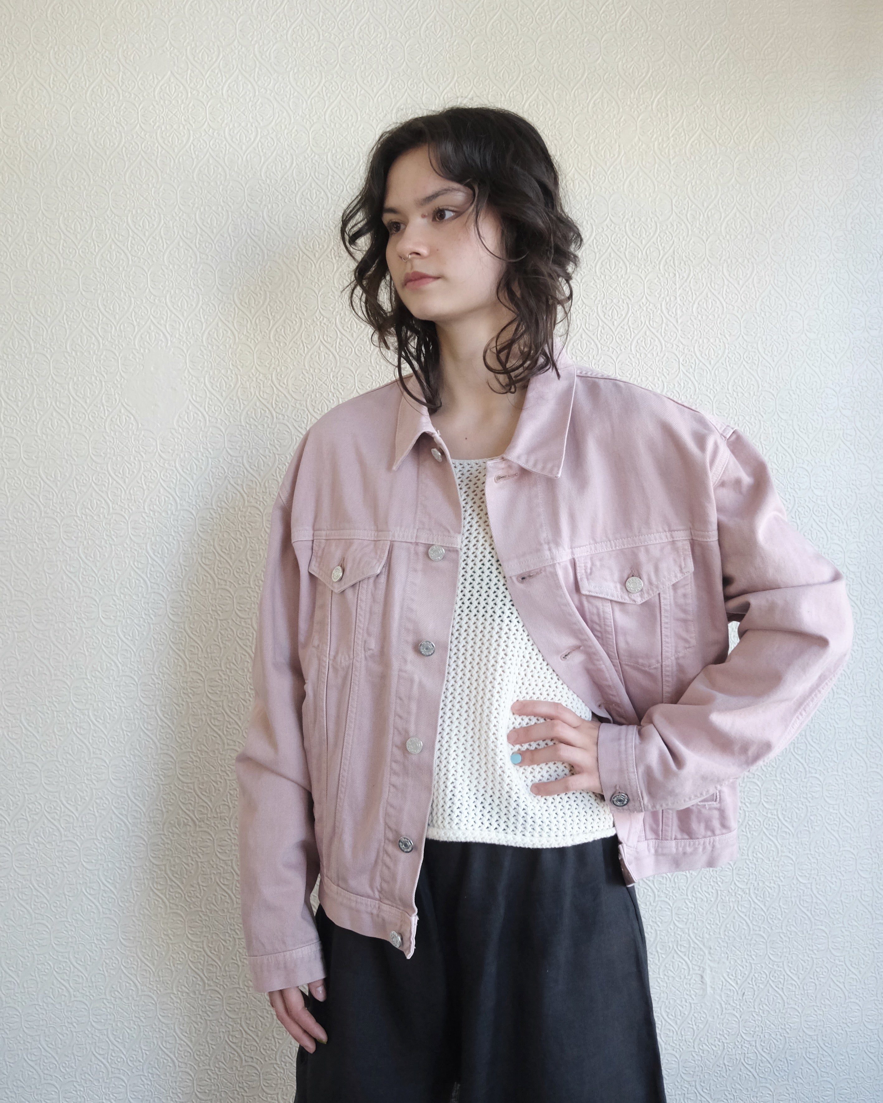 Liverpool Denim Jacket, Rose Smoke